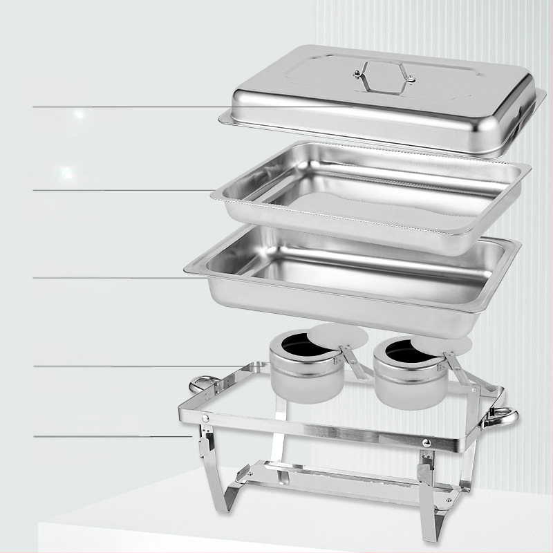 Sulankstoma nerūdijančio plieno bufetinė viryklė viešbučiams (Medžiaga: nerūdijantis plienas; Taikymo objektai: viešbučiai/restoranai/kavinės; Stilius: šiuolaikinis paprastas; Pritaikymas: galima; Rankų darbo: Ne)