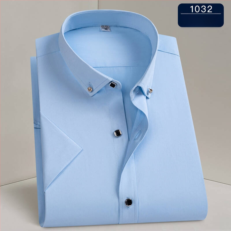 Muška košulja – poslovni stil, kvadratni ovratnik, duge rukave, tkanina od poliester smjese, strojno pranje, otporna na gužvanje