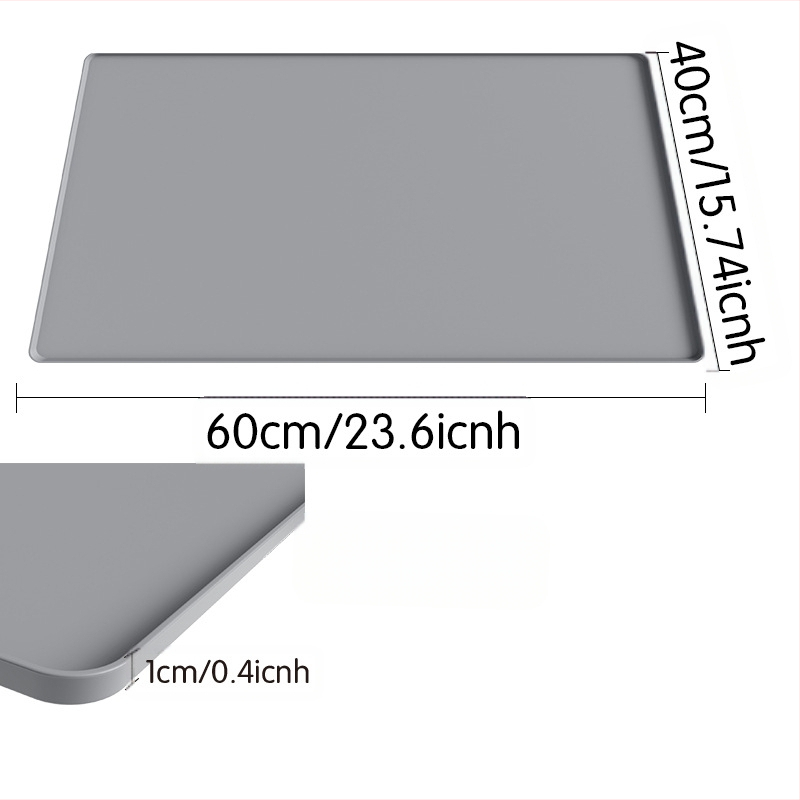 Szilikon konyhai munkalapmat, négyzet alakú, biológiailag lebomló, 2023 télre bemutatva