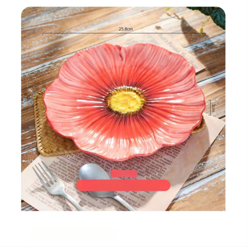 Porcelaninių dubenėlių ir lėkščių rinkinys su gėlių raštu, tinkamas naudoti mikrobangų krosnelėje, pritaikomas