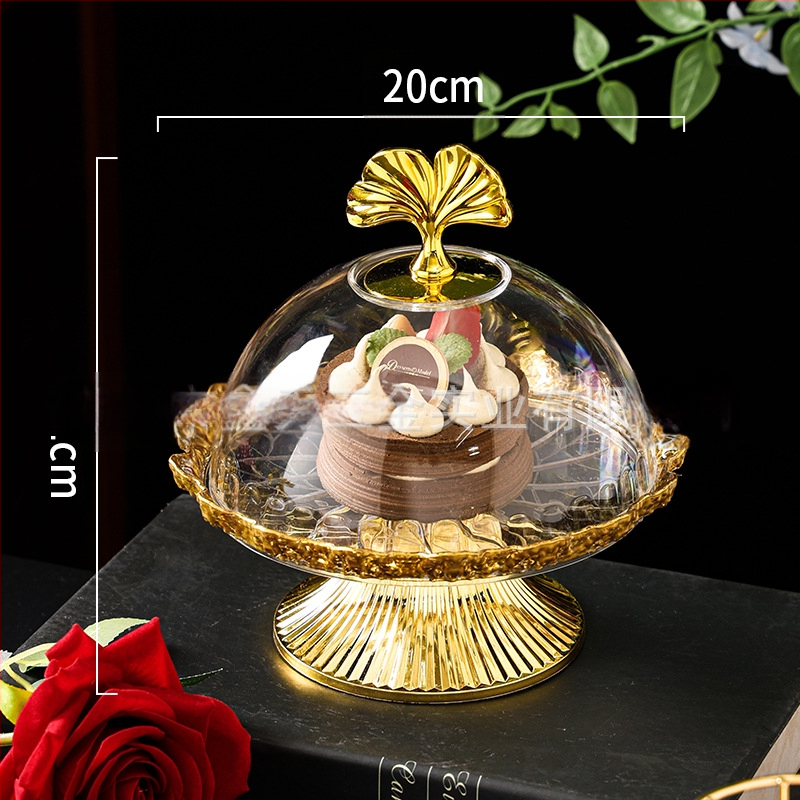 Πλαστικό πιάτο φρούτων και επιδορπίου με επίχρυσο φινίρισμα, στιλ ήπιας πολυτελείας, ποιοτικό προϊόν, μη εισαγόμενο