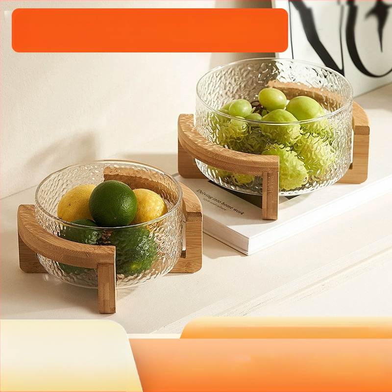 Плодова кошница с стъклена конструкция, марка Sparkling, опростен стил (стартиран през 2024 г., премиум качество)