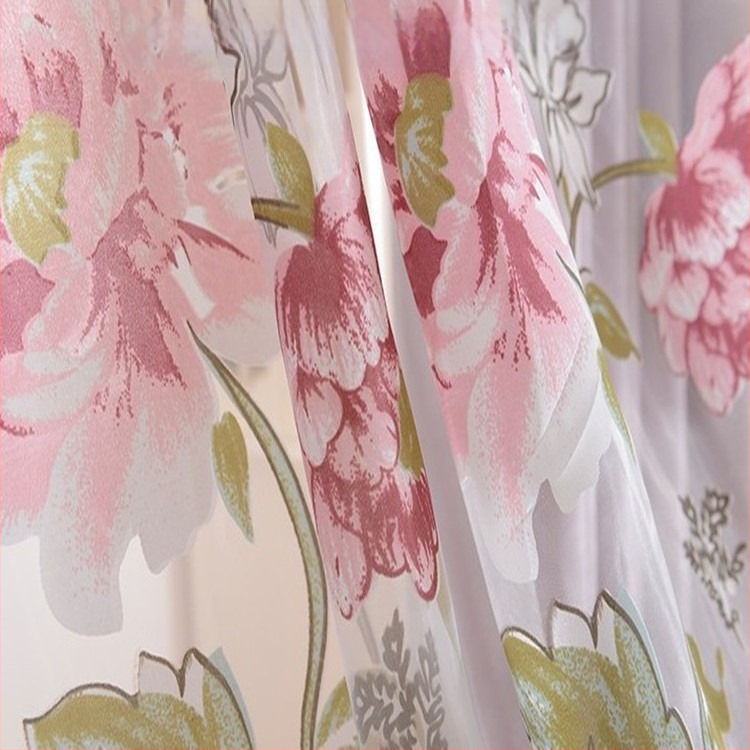 Kokvilnas marli aizkari, audums: 90% kokvilna, svars 115 g/m², gaismas caurlaidība, piemēroti dzīvojamai istabai, guļamistabai, balkonam, pastorālais stil