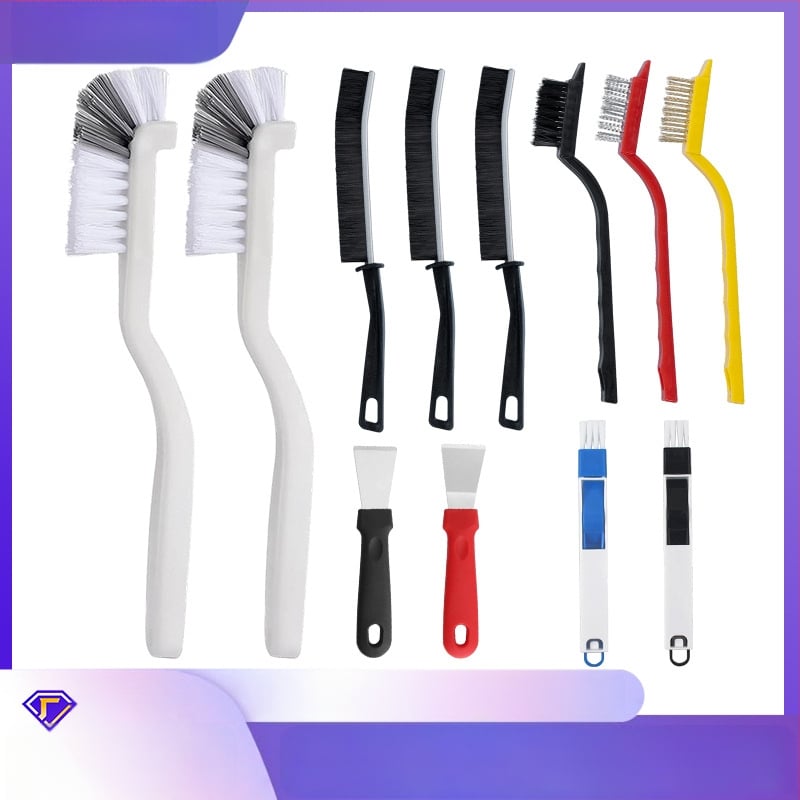 Lijie Σετ βουρτσών καθαρισμού - Μακριά λαβή για κουζίνα: βούρτσες για κούπες, σχισμές και εστία (Πλαστικό, λανσαρισμένο το Χειμώνα 2017)
