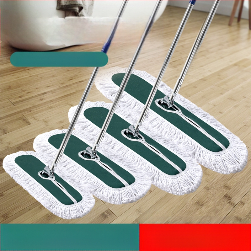 Por toló felmosó, pamut fej, rozsdamentes acél nyél, 145 cm hosszú nyél, 500–800 g tömeg