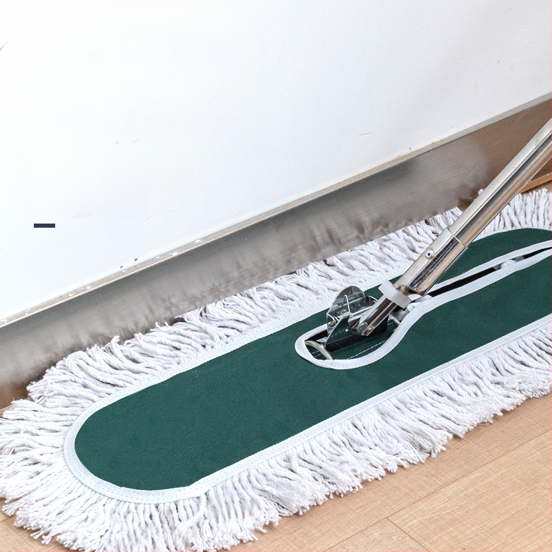 Por toló felmosó, pamut fej, rozsdamentes acél nyél, 145 cm hosszú nyél, 500–800 g tömeg