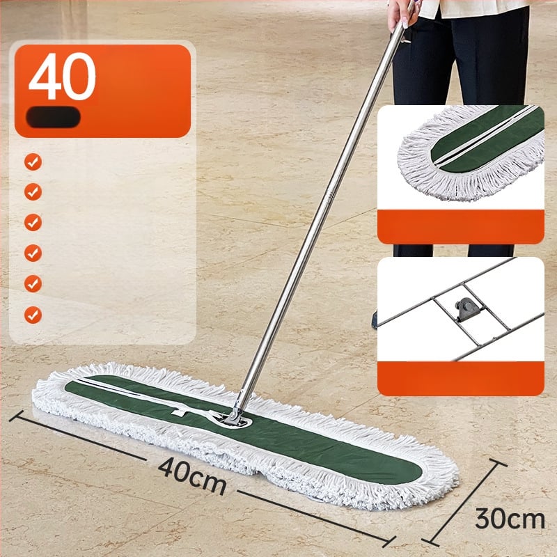 Por toló felmosó, pamut fej, rozsdamentes acél nyél, 145 cm hosszú nyél, 500–800 g tömeg