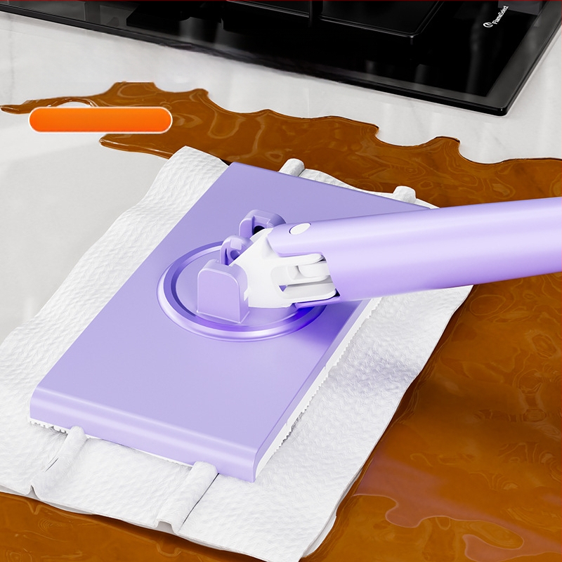 Lapos mop rozsdamentes acél rúddal, funkcionális mop, könnyű 300 g, terhelhetőség <10 kg, bevezetésre került 2024