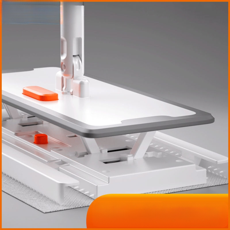 Elektrostatinis dulkių šalinimo popierinis mopas — vienkartinis, namų naudojimui, be plovimo, nerūdijančio plieno lazda, vieno variklio pavara, keturių pusių spaudimas