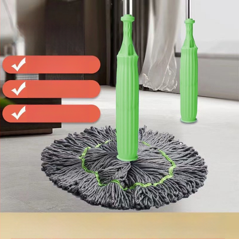 Forgó mop automata (Pamut fonalú mop, Mikroszálas kendő, Rozsdamentes acél fogantyú, 70–80% dehidratáció, Teherbírás >10 kg)