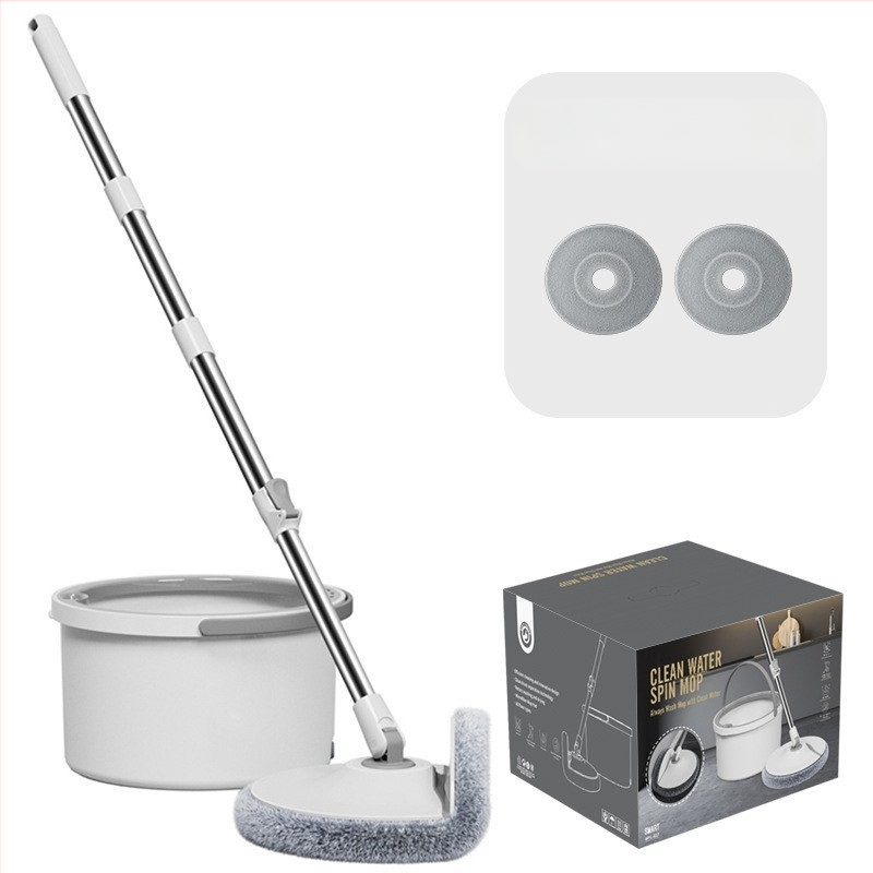 Forgó mop vödörrel – mikroszálas fej, teleszkópos hossz 108-128 cm, rozsdamentes acél rúd, teherbírás > 10 kg