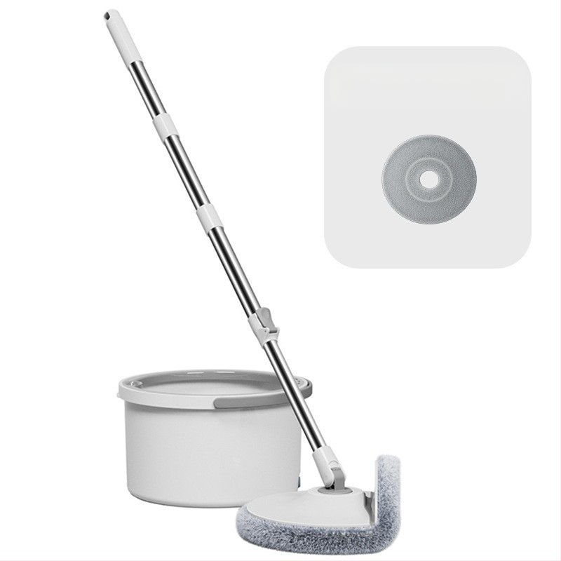 Forgó mop vödörrel – mikroszálas fej, teleszkópos hossz 108-128 cm, rozsdamentes acél rúd, teherbírás > 10 kg