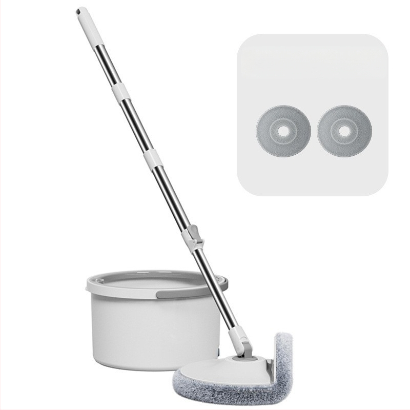 Forgó mop vödörrel – mikroszálas fej, teleszkópos hossz 108-128 cm, rozsdamentes acél rúd, teherbírás > 10 kg