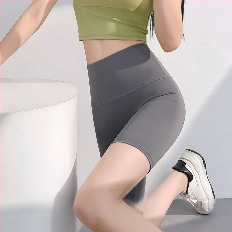 Σορτς γιόγκα υψηλής μέσης, χωρίς ραφές, γρήγορο στέγνωμα, μίγμα πολυεστέρα-ελαστάνης 82,5%/17,5%, κοντό μήκος, για γυναίκες