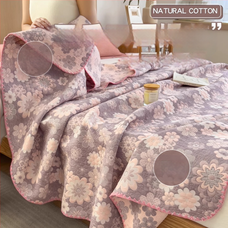 Κουβέρτα από τρεις στρώσεις γάζας με ριγέ μοτίο, 100% βαμβάκι, 1.1–1.5 kg, βαφή αντίδρασης