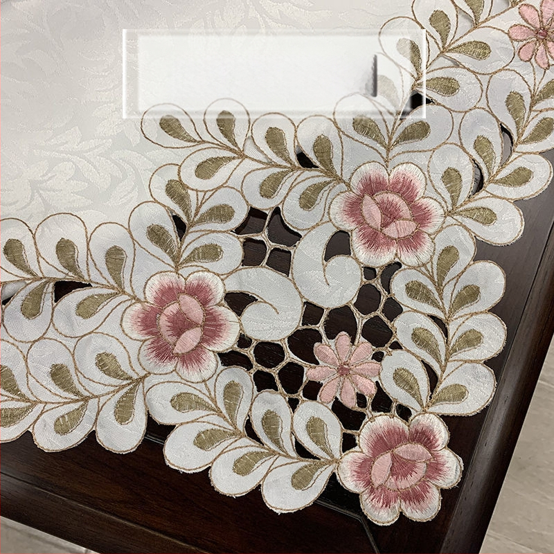 Покривка за маса за кафе, правоъгълна, в европейски стил, от плат, прахоустойчива и против изгаряния, за дневната.