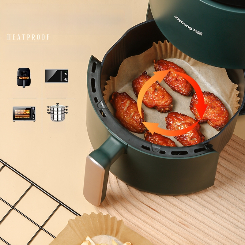 Kvadratinis silikoninis aliejinis kepimo popierius oro frituvei, 38-40 g/m²