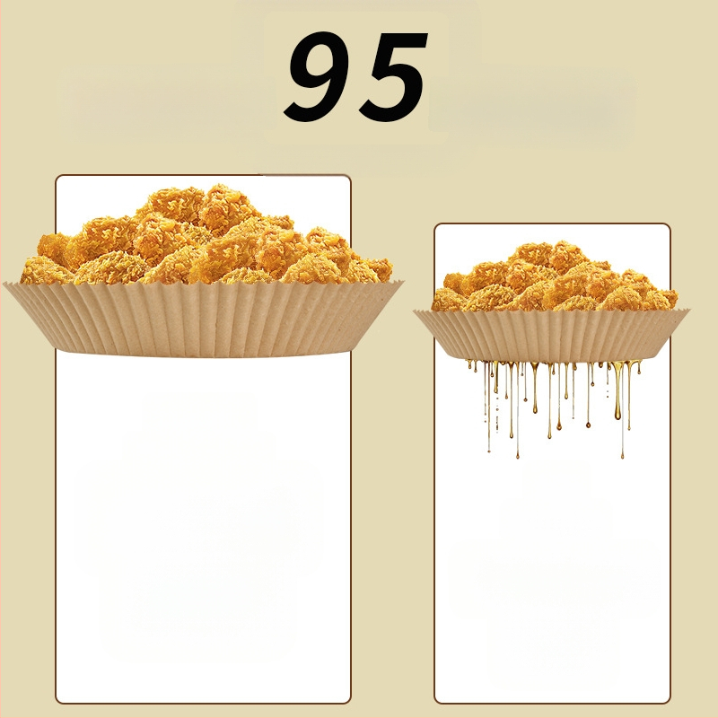 Kvadratinis silikoninis aliejinis kepimo popierius oro frituvei, 38-40 g/m²