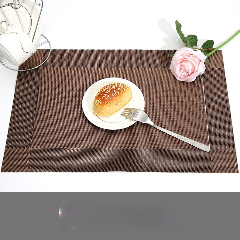 Európai stílusú modern PVC étkezési alátét diagonális dupla kerettel, vízálló, olajálló, égésálló, hőszigetelő