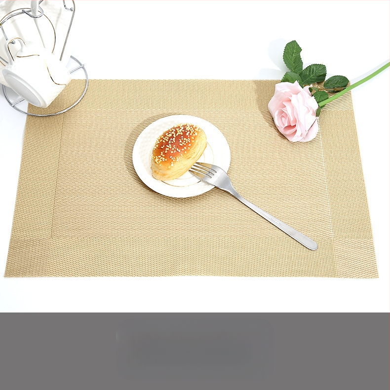 Európai stílusú modern PVC étkezési alátét diagonális dupla kerettel, vízálló, olajálló, égésálló, hőszigetelő