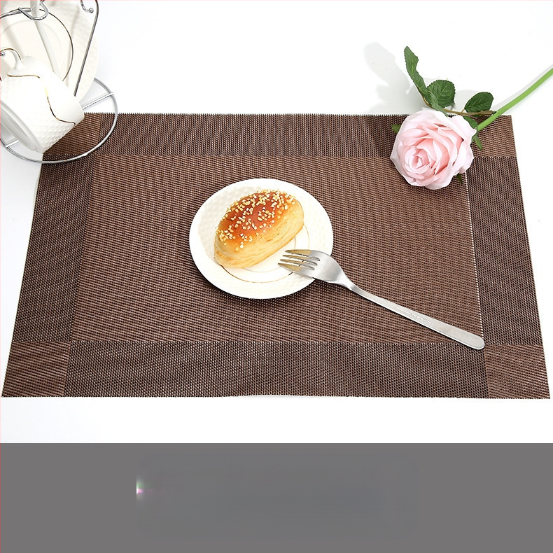 Európai stílusú modern PVC étkezési alátét diagonális dupla kerettel, vízálló, olajálló, égésálló, hőszigetelő