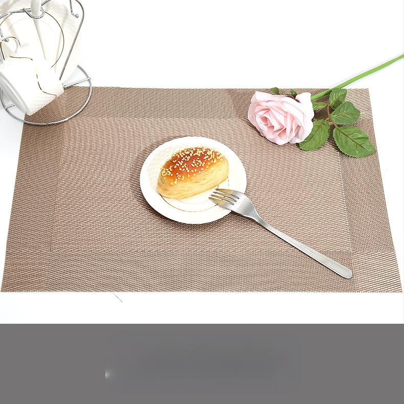 Európai stílusú modern PVC étkezési alátét diagonális dupla kerettel, vízálló, olajálló, égésálló, hőszigetelő