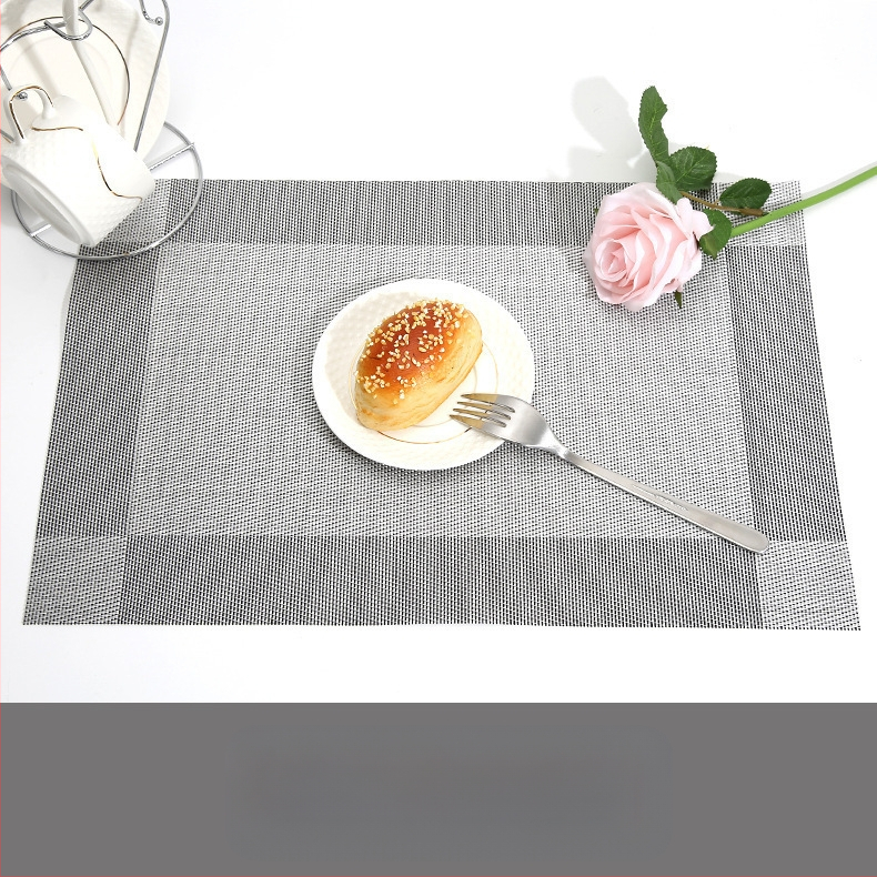 Európai stílusú modern PVC étkezési alátét diagonális dupla kerettel, vízálló, olajálló, égésálló, hőszigetelő