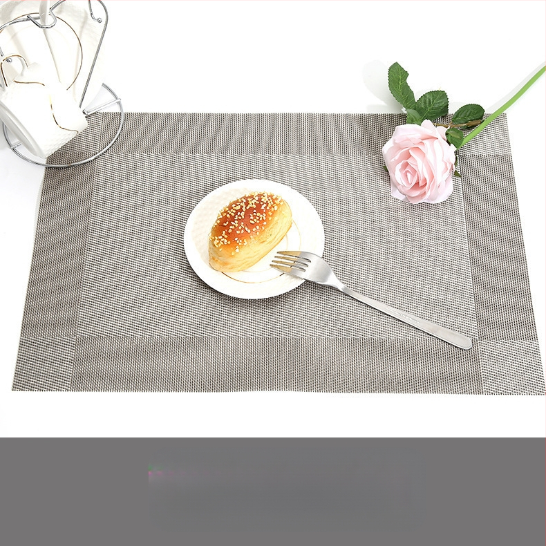 Európai stílusú modern PVC étkezési alátét diagonális dupla kerettel, vízálló, olajálló, égésálló, hőszigetelő
