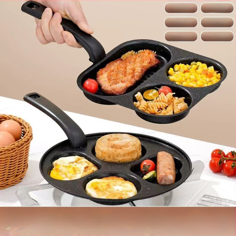 Kiaušinių keptuvė su neprilipstančia danga, iš plonojo plieno, daugiaeilių tinklelio dizainas, gylis 2 cm, svoris 350 g