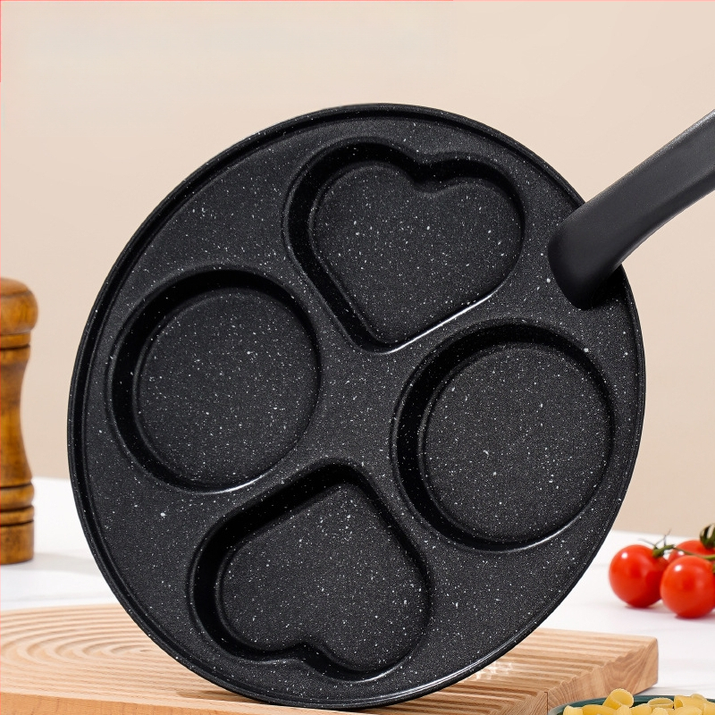 Kiaušinių keptuvė su neprilipstančia danga, iš plonojo plieno, daugiaeilių tinklelio dizainas, gylis 2 cm, svoris 350 g