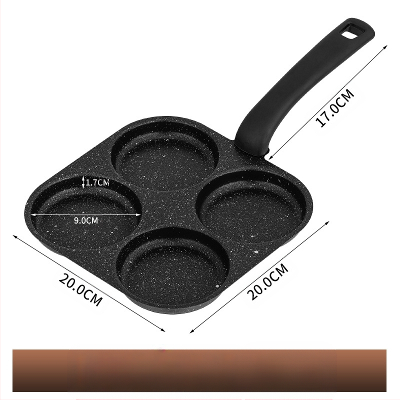 Kiaušinių keptuvė su neprilipstančia danga, iš plonojo plieno, daugiaeilių tinklelio dizainas, gylis 2 cm, svoris 350 g