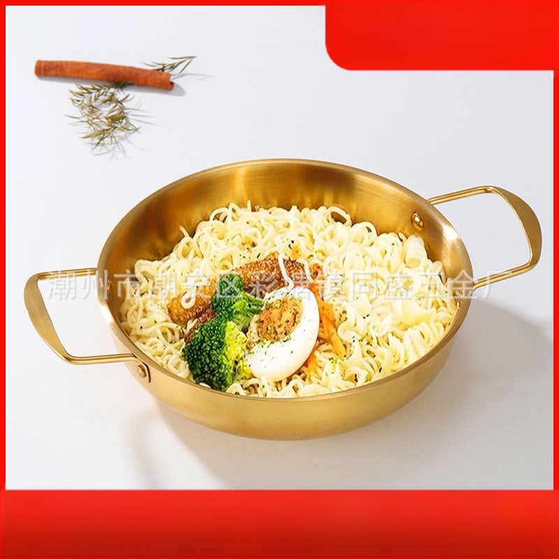 Korejiečių stiliaus nerūdijančio plieno makaronų sriubų puodas, namų naudojimui, neelektrinis, suderinamas su įprasta virykle