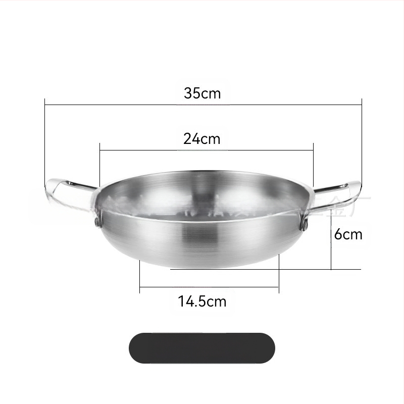 Korejiečių stiliaus nerūdijančio plieno makaronų sriubų puodas, namų naudojimui, neelektrinis, suderinamas su įprasta virykle