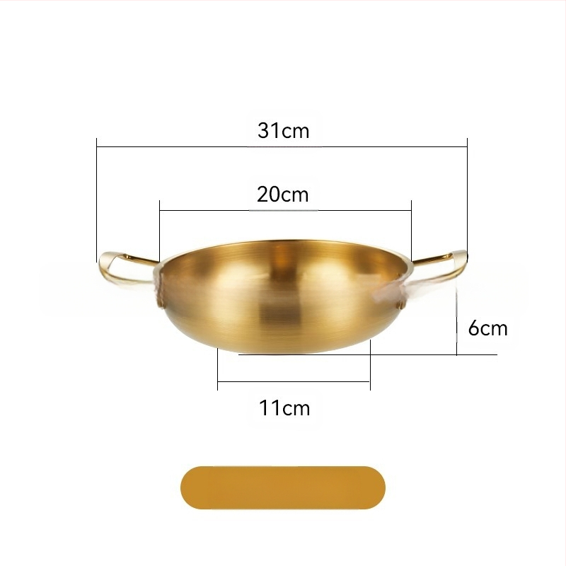 Korejiečių stiliaus nerūdijančio plieno makaronų sriubų puodas, namų naudojimui, neelektrinis, suderinamas su įprasta virykle