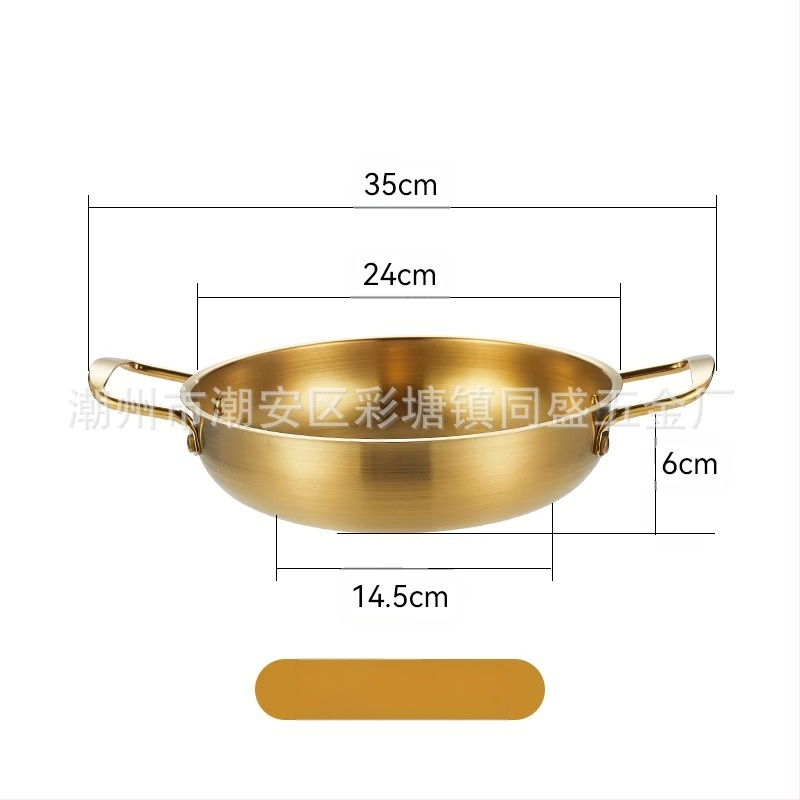 Korejiečių stiliaus nerūdijančio plieno makaronų sriubų puodas, namų naudojimui, neelektrinis, suderinamas su įprasta virykle