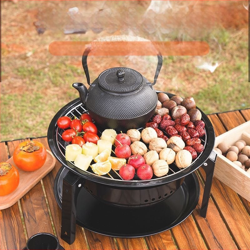 Nešiojama arkos formos kepsninė, sulankstomas kempt grilis su nerūdijančio plieno vielos rėmu, 2,5 kg