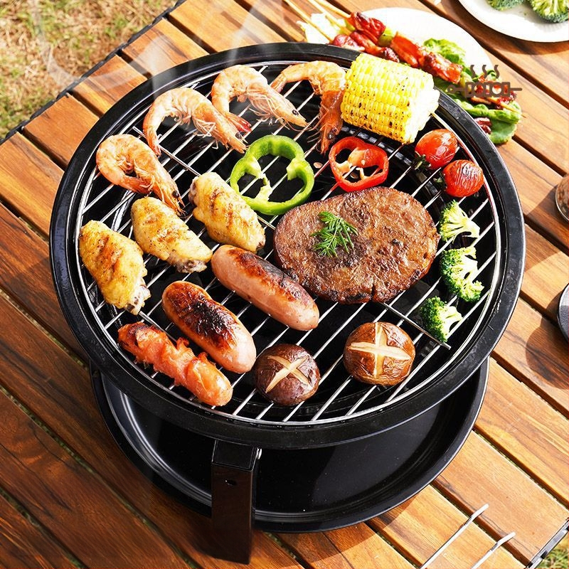 Nešiojama arkos formos kepsninė, sulankstomas kempt grilis su nerūdijančio plieno vielos rėmu, 2,5 kg