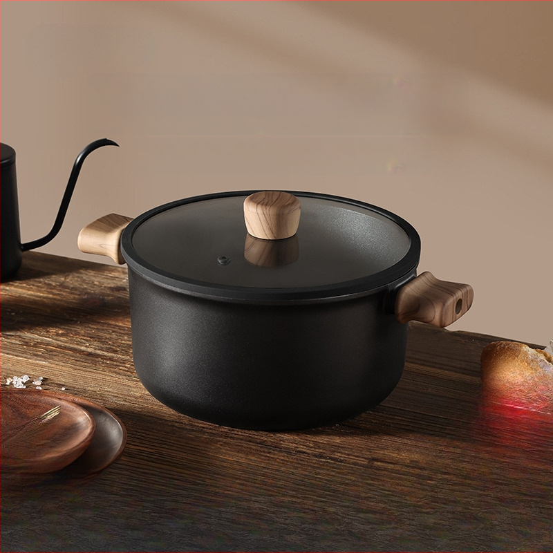 Тиган за супа с двойни дръжки, незалепващ, модел 985, обем 2.1–3 л, материал: коприна