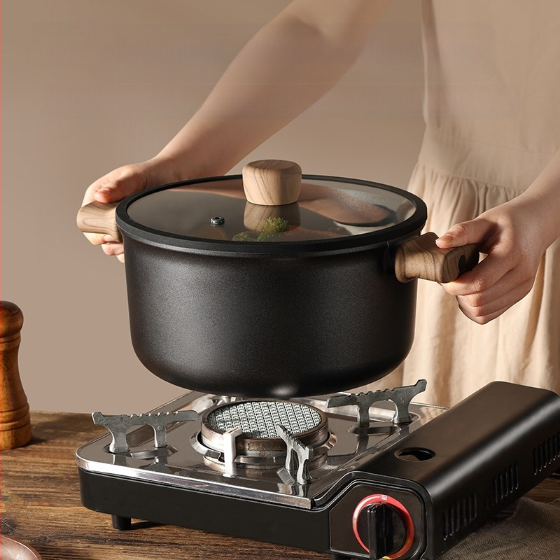 Тиган за супа с двойни дръжки, незалепващ, модел 985, обем 2.1–3 л, материал: коприна