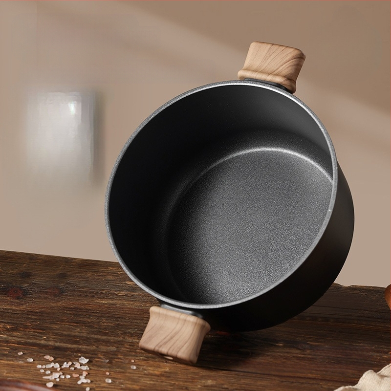 Тиган за супа с двойни дръжки, незалепващ, модел 985, обем 2.1–3 л, материал: коприна