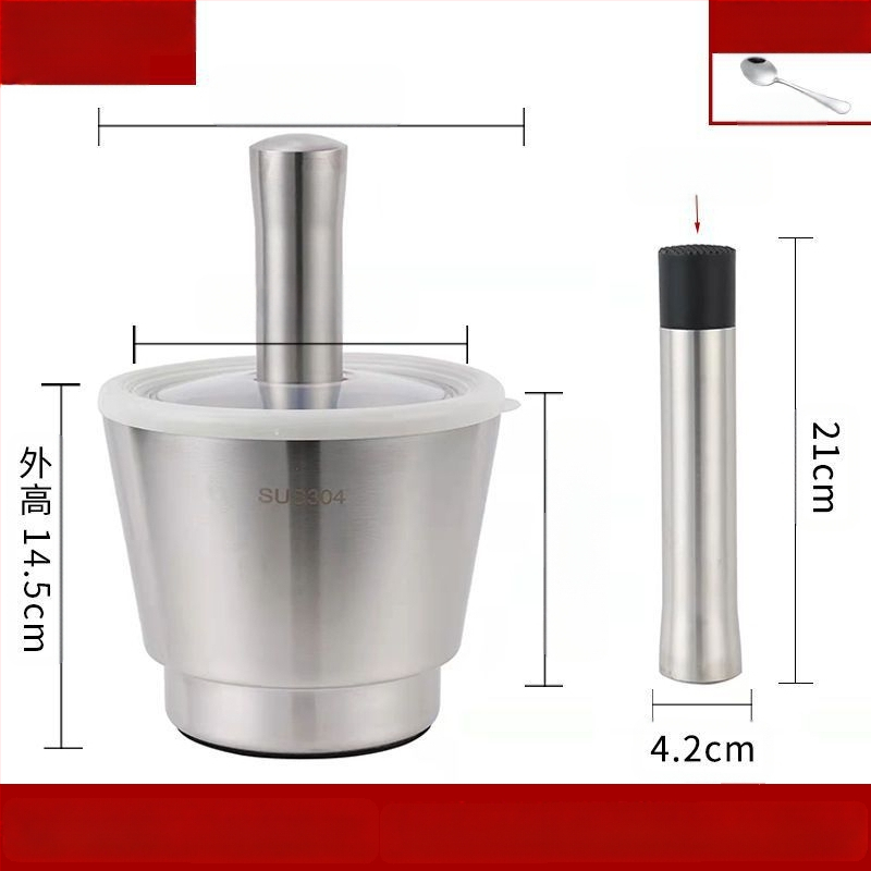 Χειροκίνητος πολτοποιητής σκόρδου – 304 ανοξείδωτο ατσάλι, μεταλλικό πολυλειτουργικό εργαλείο για σκόρδο