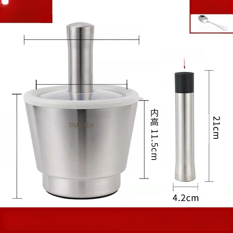 Χειροκίνητος πολτοποιητής σκόρδου – 304 ανοξείδωτο ατσάλι, μεταλλικό πολυλειτουργικό εργαλείο για σκόρδο