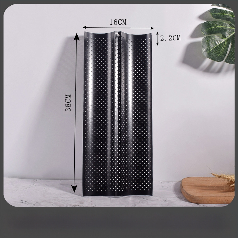 Beike Apvali bagetė kepimo forma su nelipniu denginiu iš anglies plieno; maisto kokybės; 2/3/4 kameros; tinka picai, tortui ir mousse