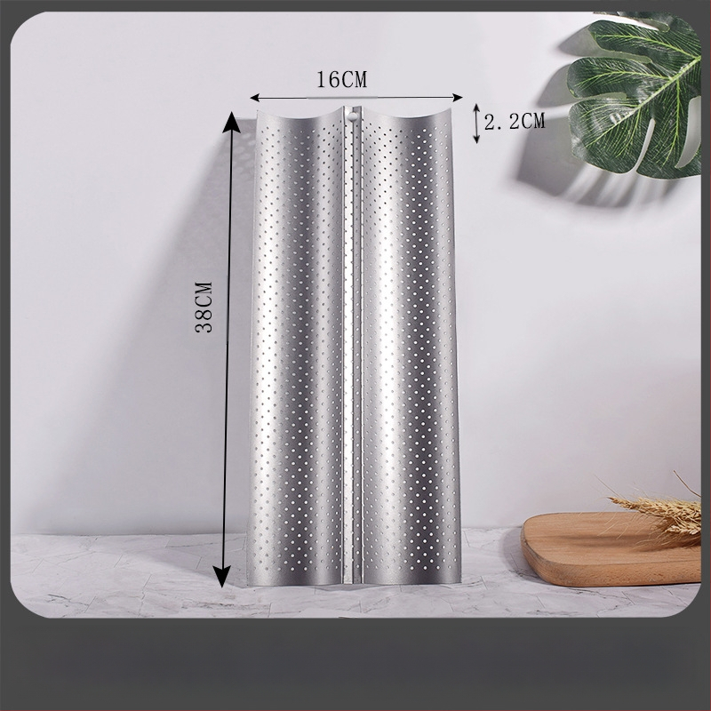 Beike Apvali bagetė kepimo forma su nelipniu denginiu iš anglies plieno; maisto kokybės; 2/3/4 kameros; tinka picai, tortui ir mousse