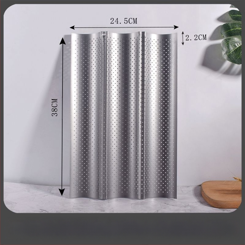 Beike Apvali bagetė kepimo forma su nelipniu denginiu iš anglies plieno; maisto kokybės; 2/3/4 kameros; tinka picai, tortui ir mousse