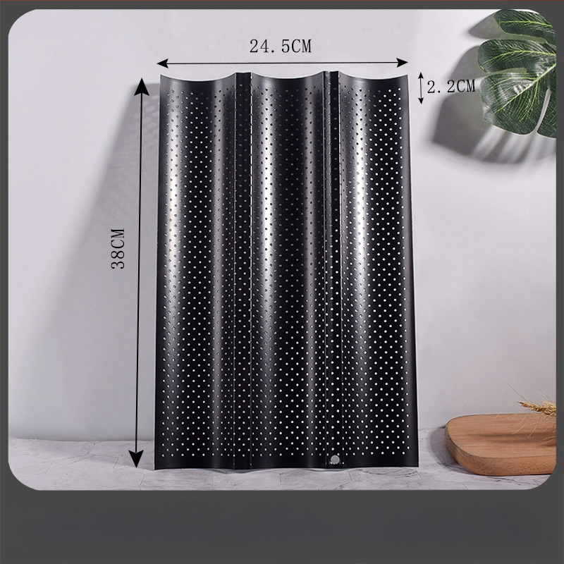 Beike Apvali bagetė kepimo forma su nelipniu denginiu iš anglies plieno; maisto kokybės; 2/3/4 kameros; tinka picai, tortui ir mousse