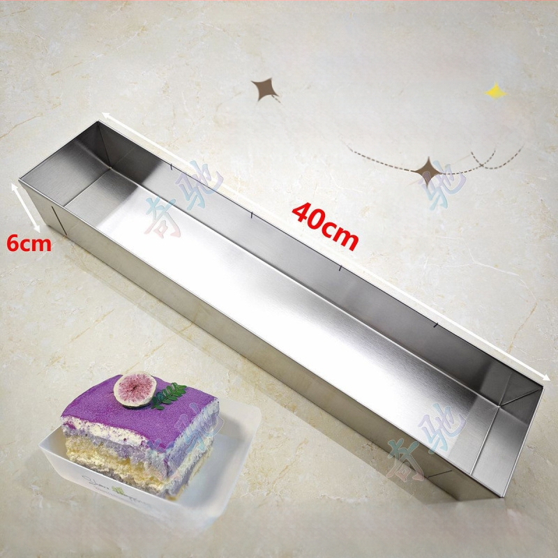 Stačiakampė tiramisu forma iš nerūdijančio plieno, su matavimo skale, atsiejama