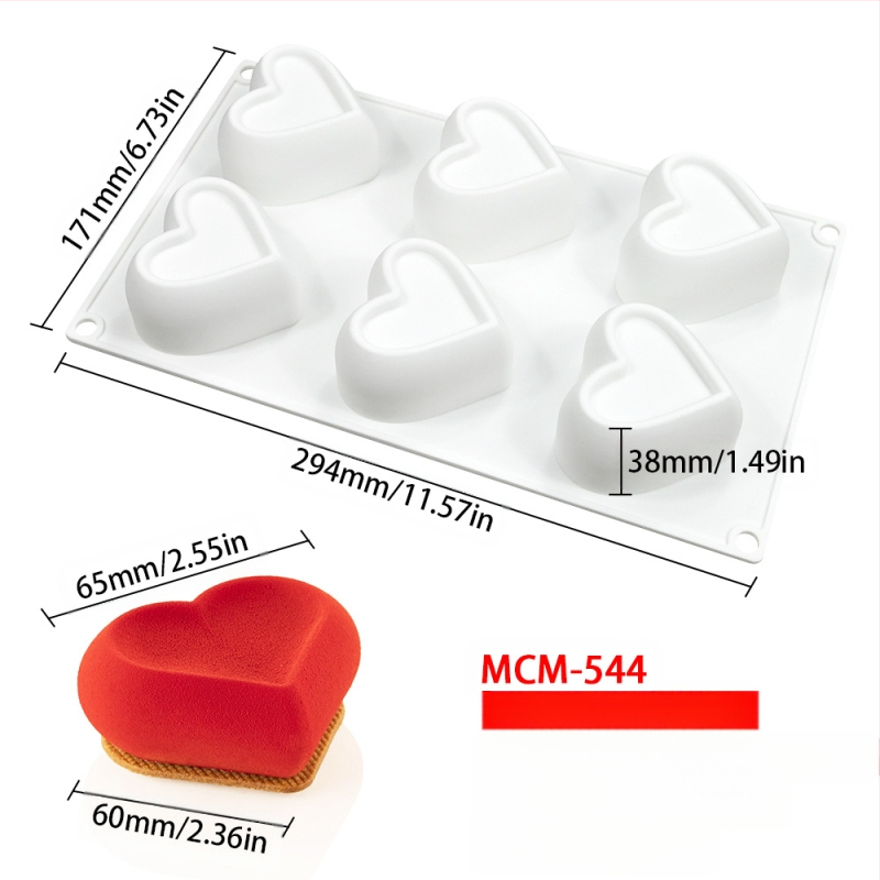 Silicone forma moussei ir šokoladui su 6 skyreliais ir įvairiomis formomis (žvaigždutės, Rubiko kubas, širdis); tinkama fondantui, rankų darbo muilams ir kvapiosioms žvakėms.
