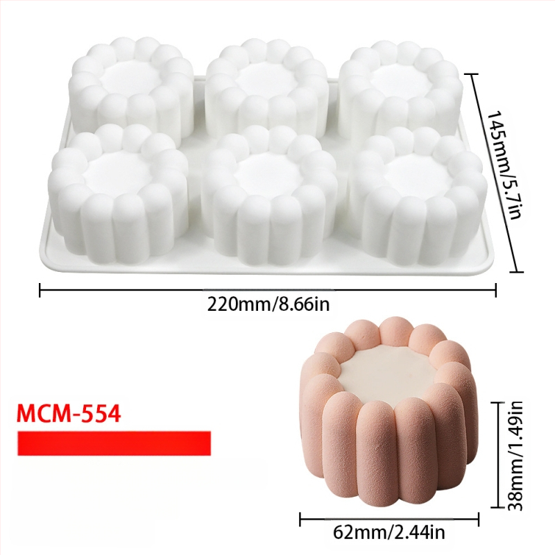 Silicone forma moussei ir šokoladui su 6 skyreliais ir įvairiomis formomis (žvaigždutės, Rubiko kubas, širdis); tinkama fondantui, rankų darbo muilams ir kvapiosioms žvakėms.