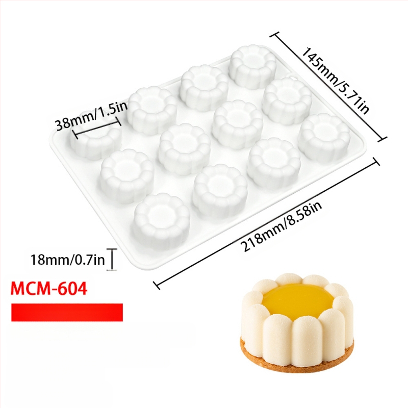 Silicone forma moussei ir šokoladui su 6 skyreliais ir įvairiomis formomis (žvaigždutės, Rubiko kubas, širdis); tinkama fondantui, rankų darbo muilams ir kvapiosioms žvakėms.